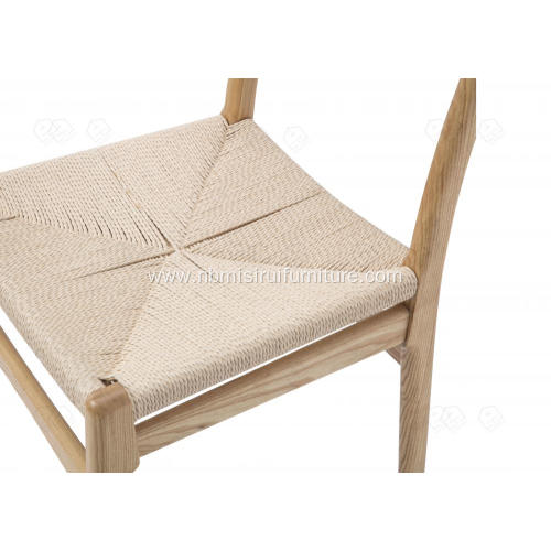 Solid wood (Ash wood) woven rattan chairs